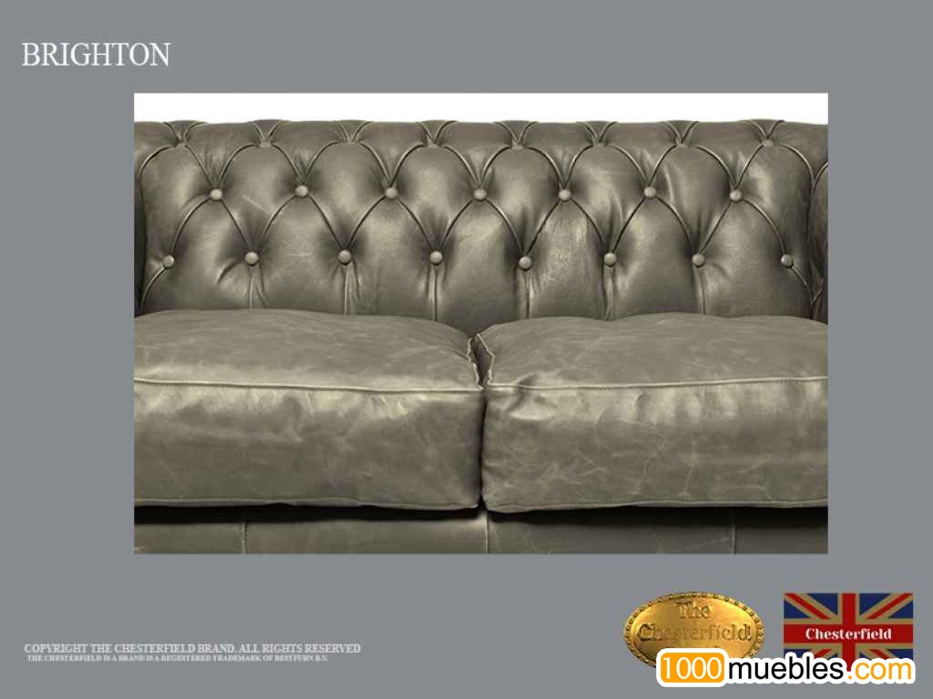Sofá Chester Vintage-2 plazas -Cuero-Auténtic Chesterfield Brand en